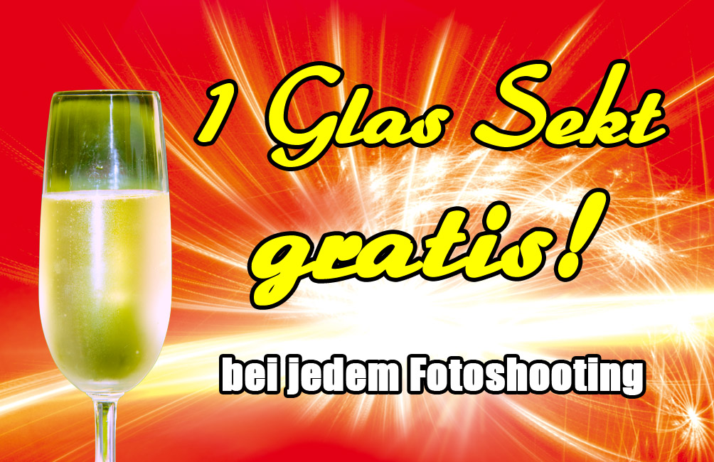 Glas Sekt gratis am LAS Fotoshooting