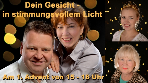 Dein Gesicht in stimmungsvollem Licht - Advents-Portrait nur am 1. Advent 2017