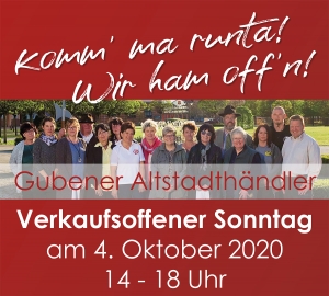 Verkaufsoffener sonntag in Gubens altstadt am 4. Oktober 2020 14-18 Uhr