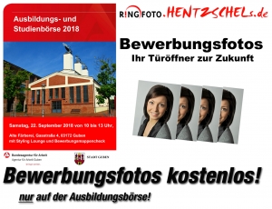 gratis Bewerbungsfotos auf der Ausbildungsbörse in Guben